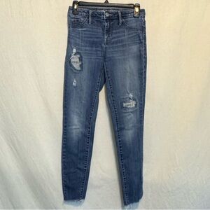 B-119 Mossimo High‎ Rise Denim Jean Jeggings Size 2
